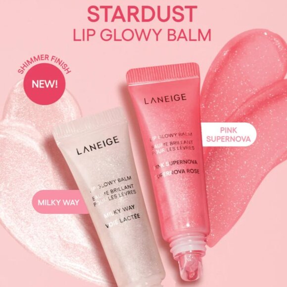 LANEIGE  Lip  Mask BR Rainbow Sherbet & Glowy Balm Stardust Pink Supernova NIB - Picture 6 of 6